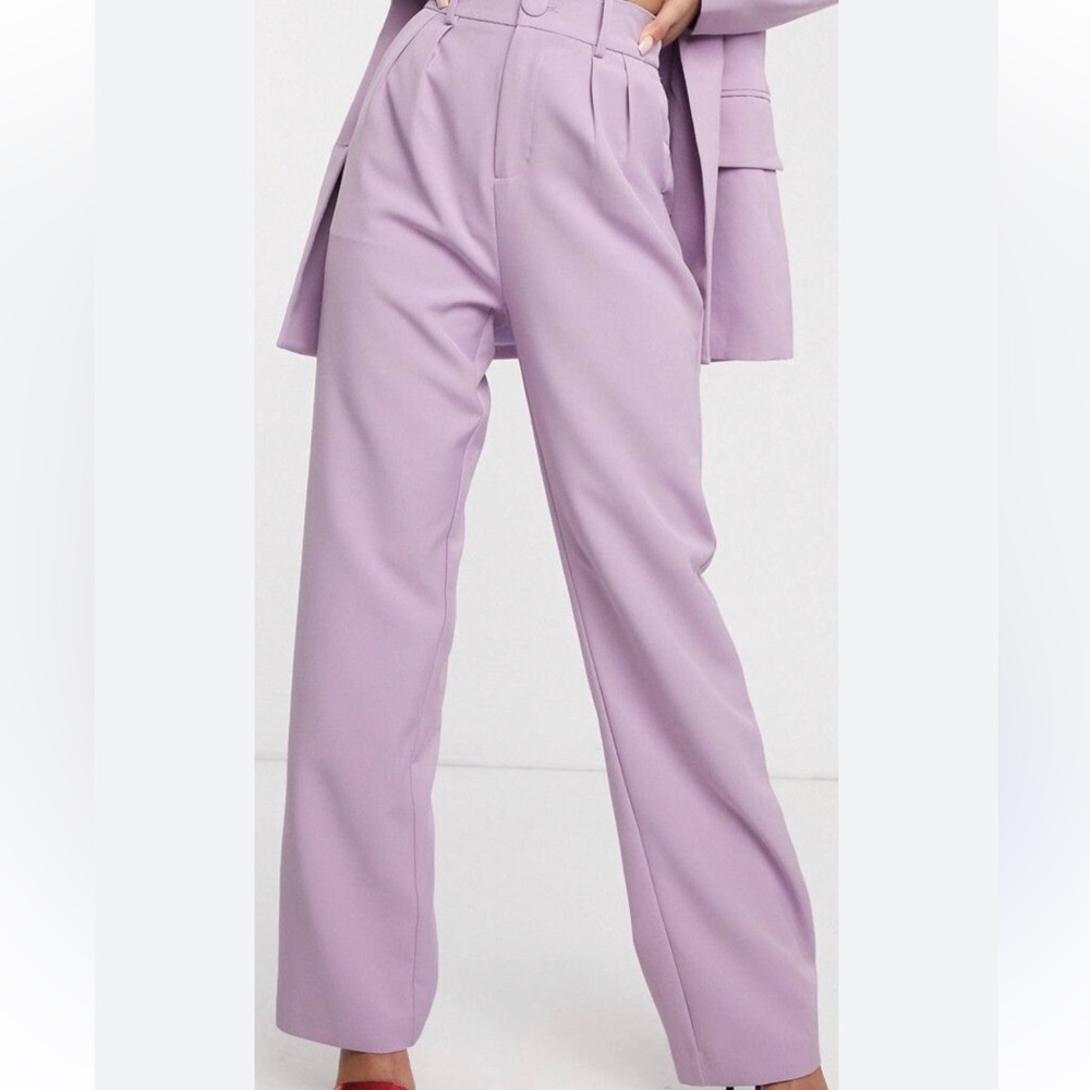 4TH Reckless Lavender Wide Leg High-Waisted Pleated Pants